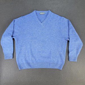 Blarney Woollen Mills V-Neck Sweater Pull Over 100% Lambswool Men's XL